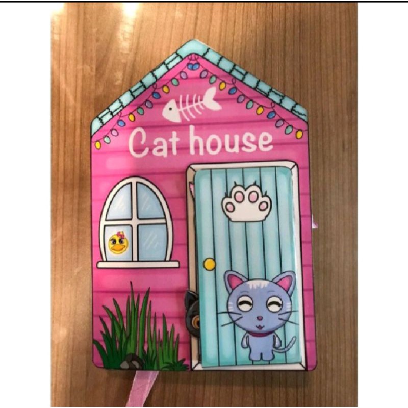 Paper Doll House Cat House Mainan Edukatif Anak