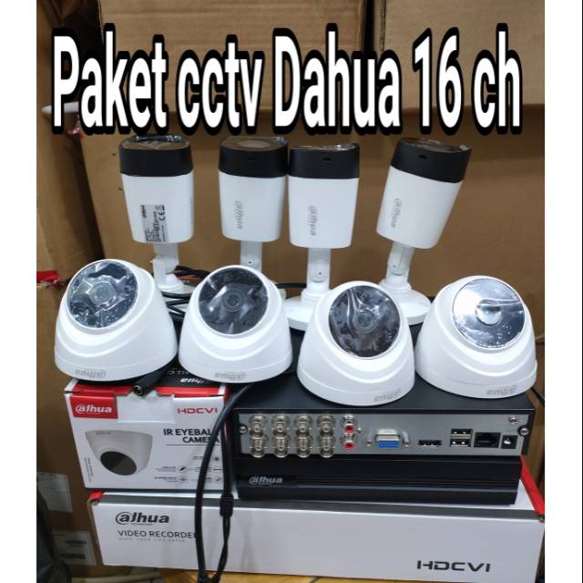 Paket cctv 16 ch Dahua 2mp hdcvi komplit tinggal pasang