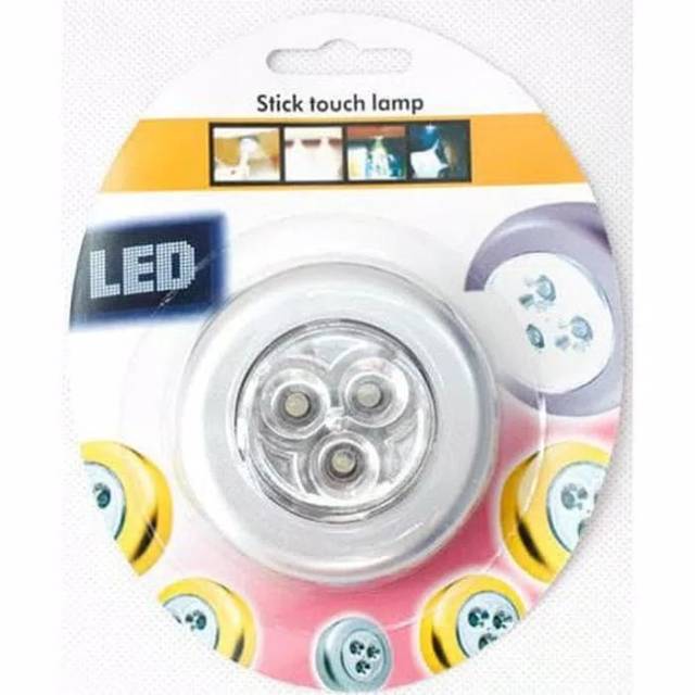 LAMPU LED TEMPEL BULAT STICK N CLICK SENTER DARURAT EMERGENCY