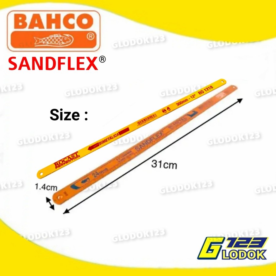 Mata Gergaji Besi Sandflex Bahco Rocast 24T 18T ASLI