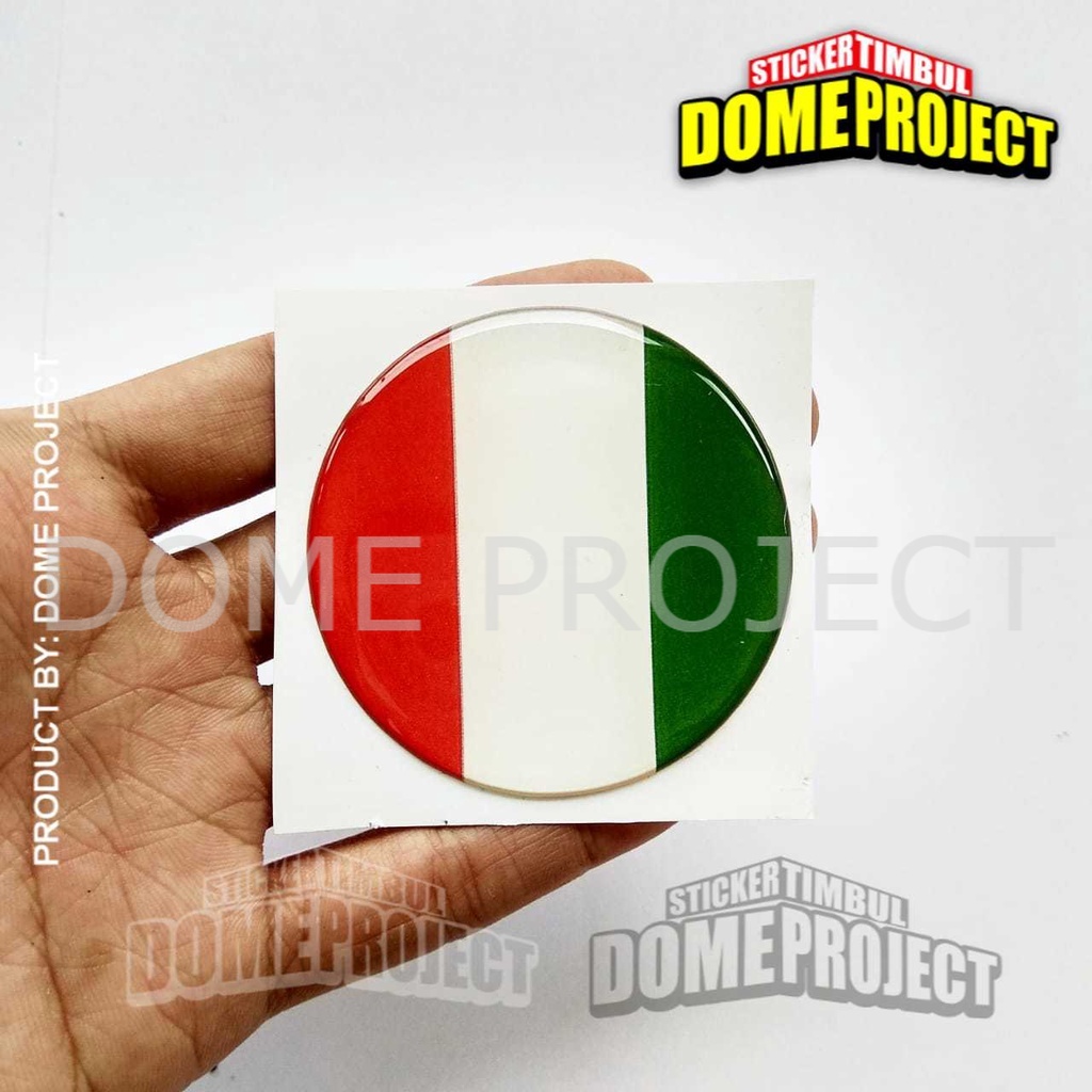 STIKER ITALI MOTOR TIMBUL EMBLEM BENDERA ITALY STICKER MOBIL