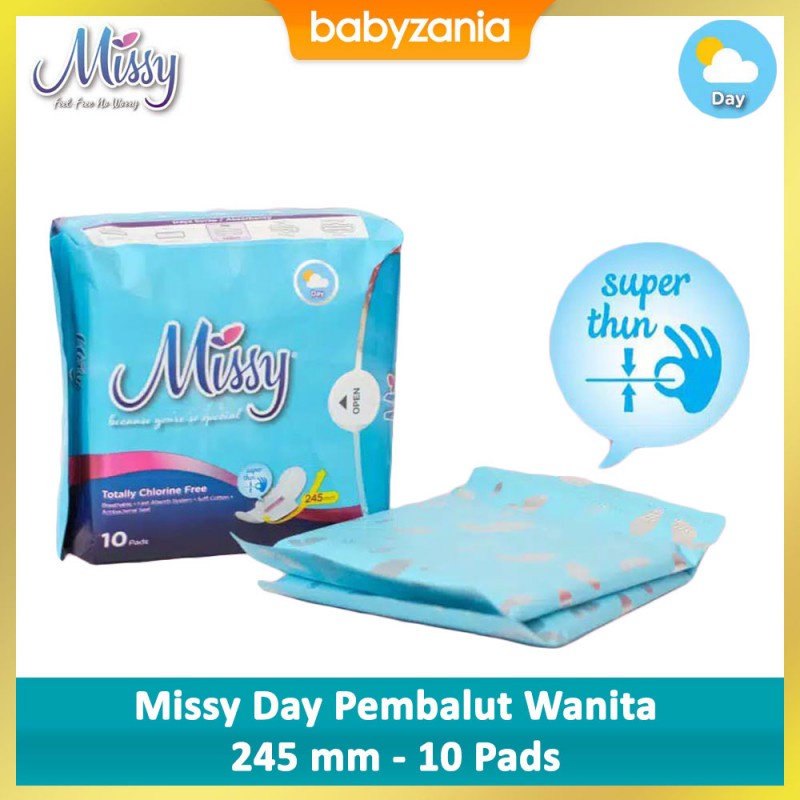 Missy Day Super Thin Wings Pembalut Wanita 245 mm - 10 Pads