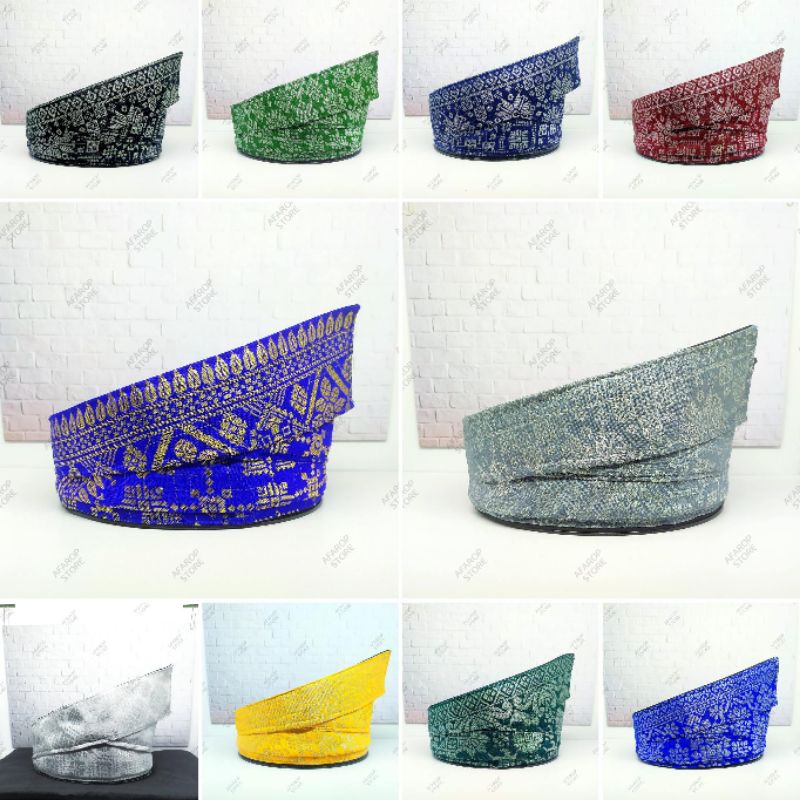 TANJAK/TENGKOLOK/DESTAR SONGKET PREMIUM ASLI MELAYU DEWASA | IKAT KEPALA MELAYU | MODEL TANJAK KREASI JOHOR-RIAU