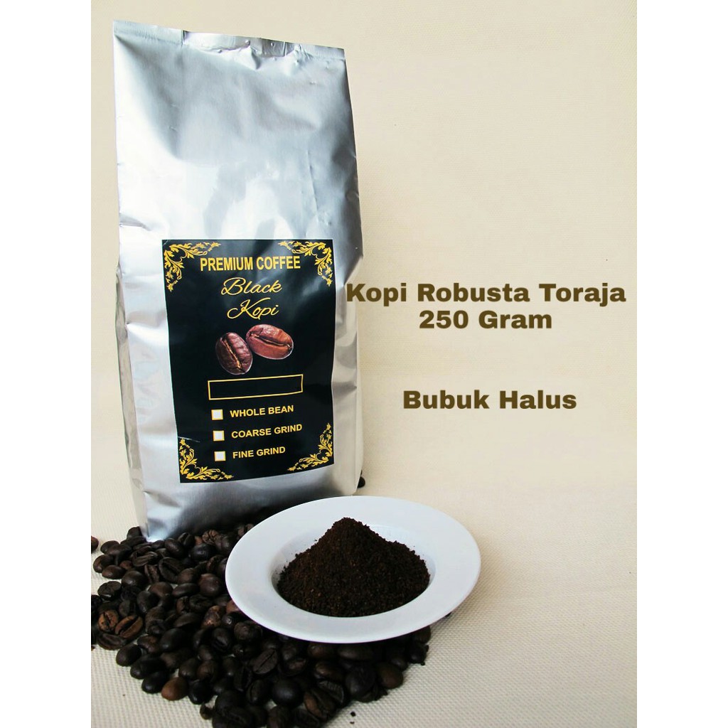 

KOPI ROBUSTA TORAJA 250 gram - KOPI TORAJA - BUBUK HALUS