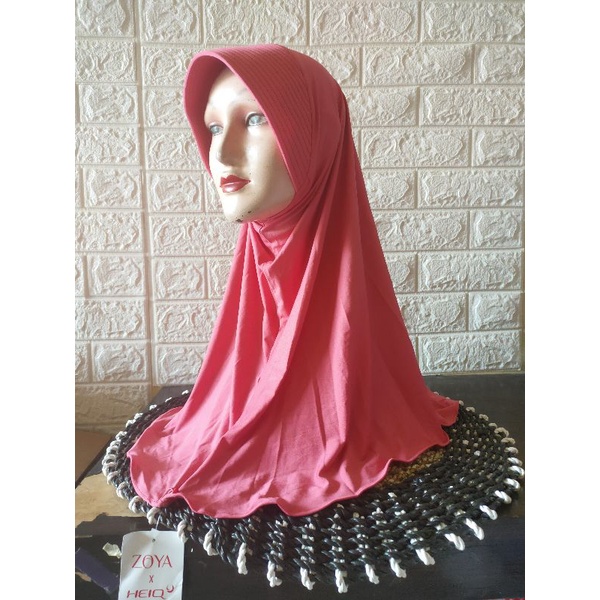 Hijab instan Bergo zoya marsha HB&HL HEIQ-Pink salem HL heiq
