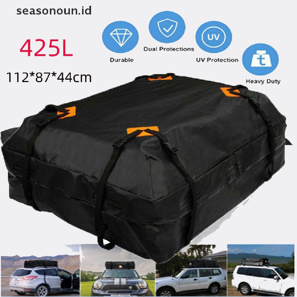 【seasonoun】 Waterproof Car Roof Top Rack Carrier Cargo Bag Luggage Storage Bag Travel New ID