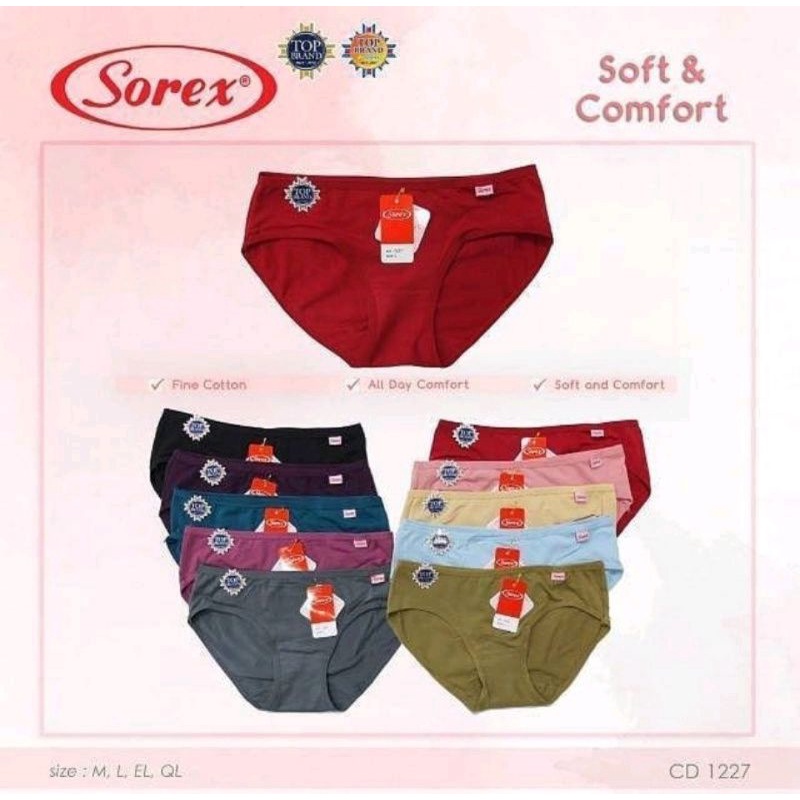 12pcs Celana Dalam Sorex 1227 mini - Celana sorex wanita mini - cd wanita sorex