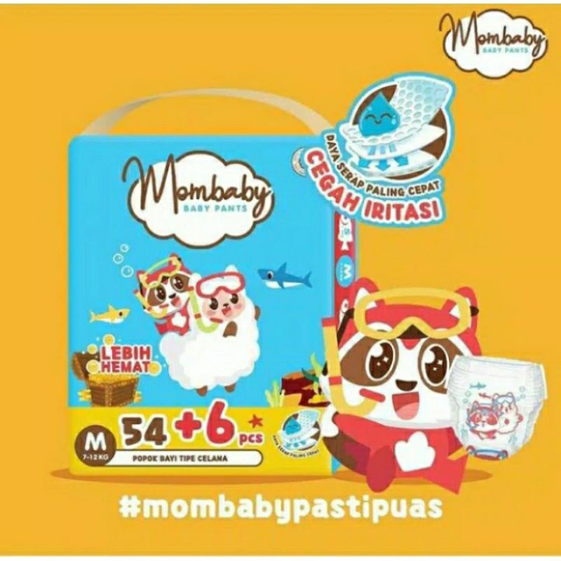 Mombaby Pants Mega Jumbo Pack S54+6/M50+6/L42+6/XL36+6/XXL32+6