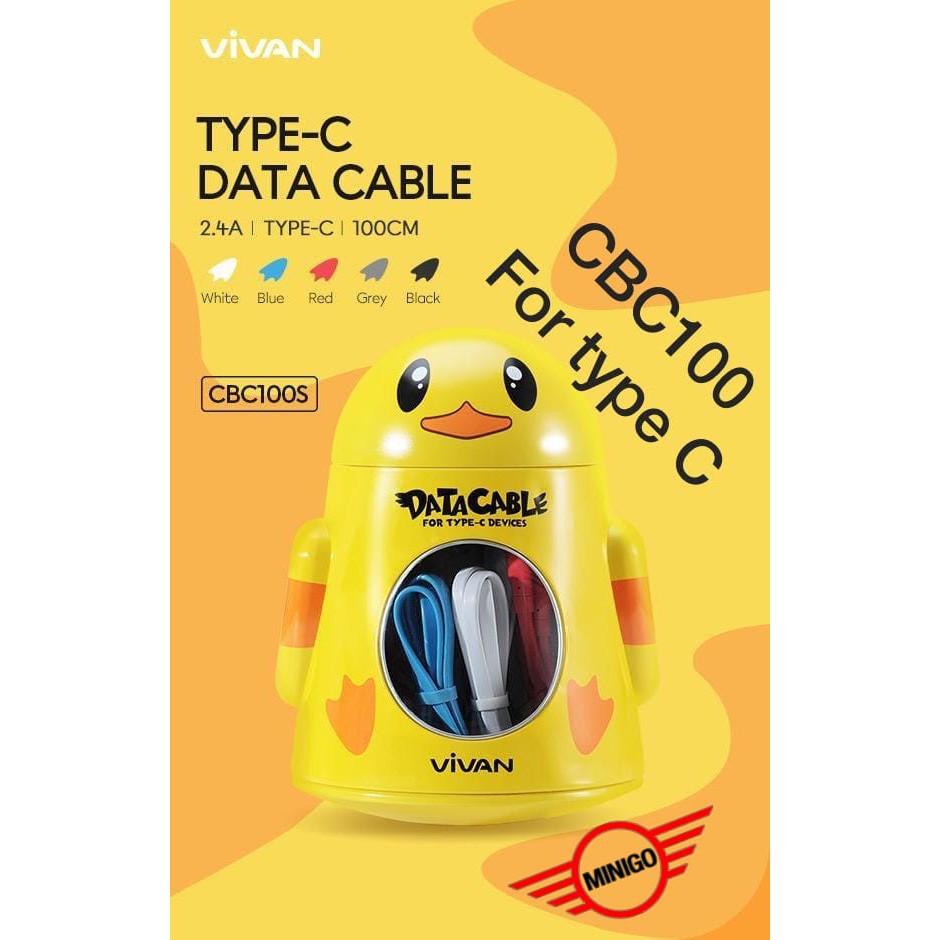 1TOPLES KABEL DATA TYPE C VIVAN CBC100S PERTOPLES ISI 20 PCS