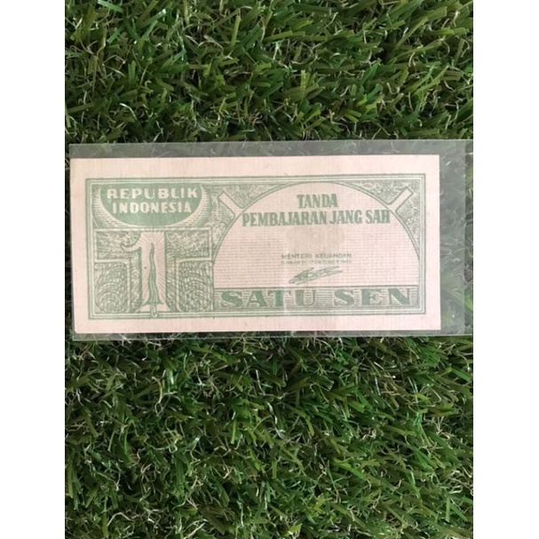 UANG KUNO KERTAS 1 SEN THN 1945