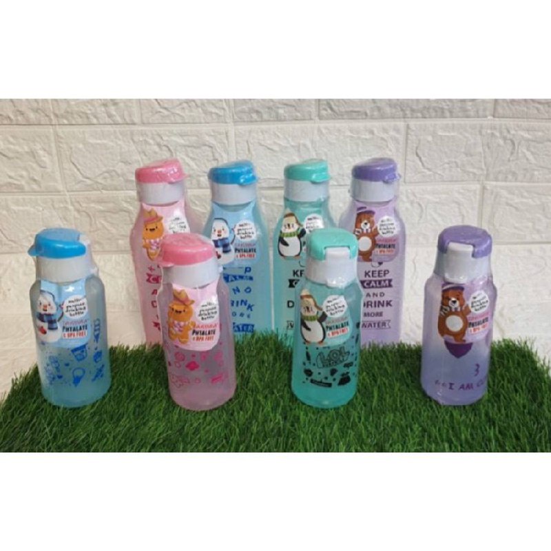 BOTOL Minum FLIP TOP TAKUMA 350 ML Souvenir ulang tahun anak anak sovenir ultah bingkisan