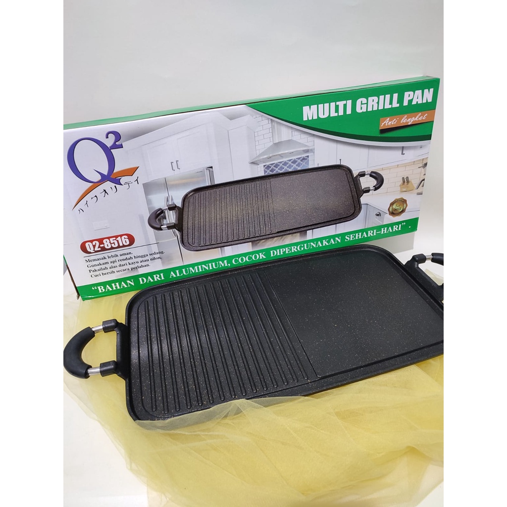 Q2 Pemanggang Multigrill Yakiniku Grill Pan BBQ Nonstick Panggang Q2 8516/Multi Grill Pan - Wajan Pa
