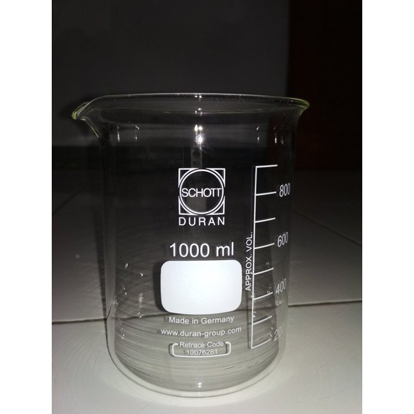 Jual Beaker Glass 1000 Ml Duran Gelas Piala 1 Liter Shopee Indonesia