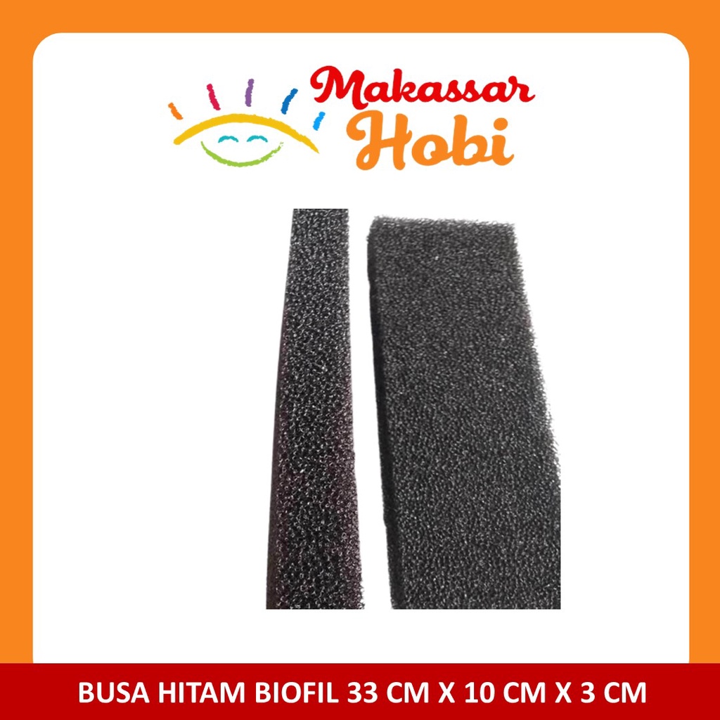 Busa Hitam Biofil 33 x 10 x 3 cm Biofill Media Filter Aquarium Kolam