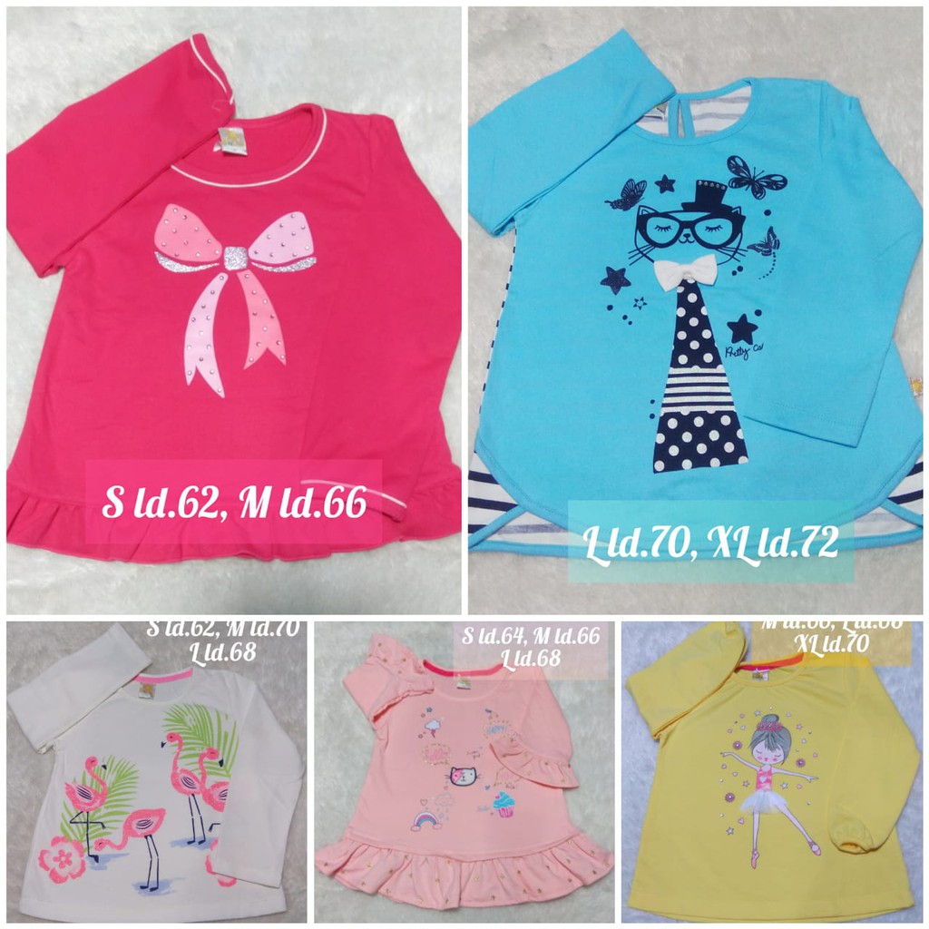 Baju Matahari Sweater Atasan Fashion L!ttle M Anak Cewek Perempuan Lengan Panjang original merk bran