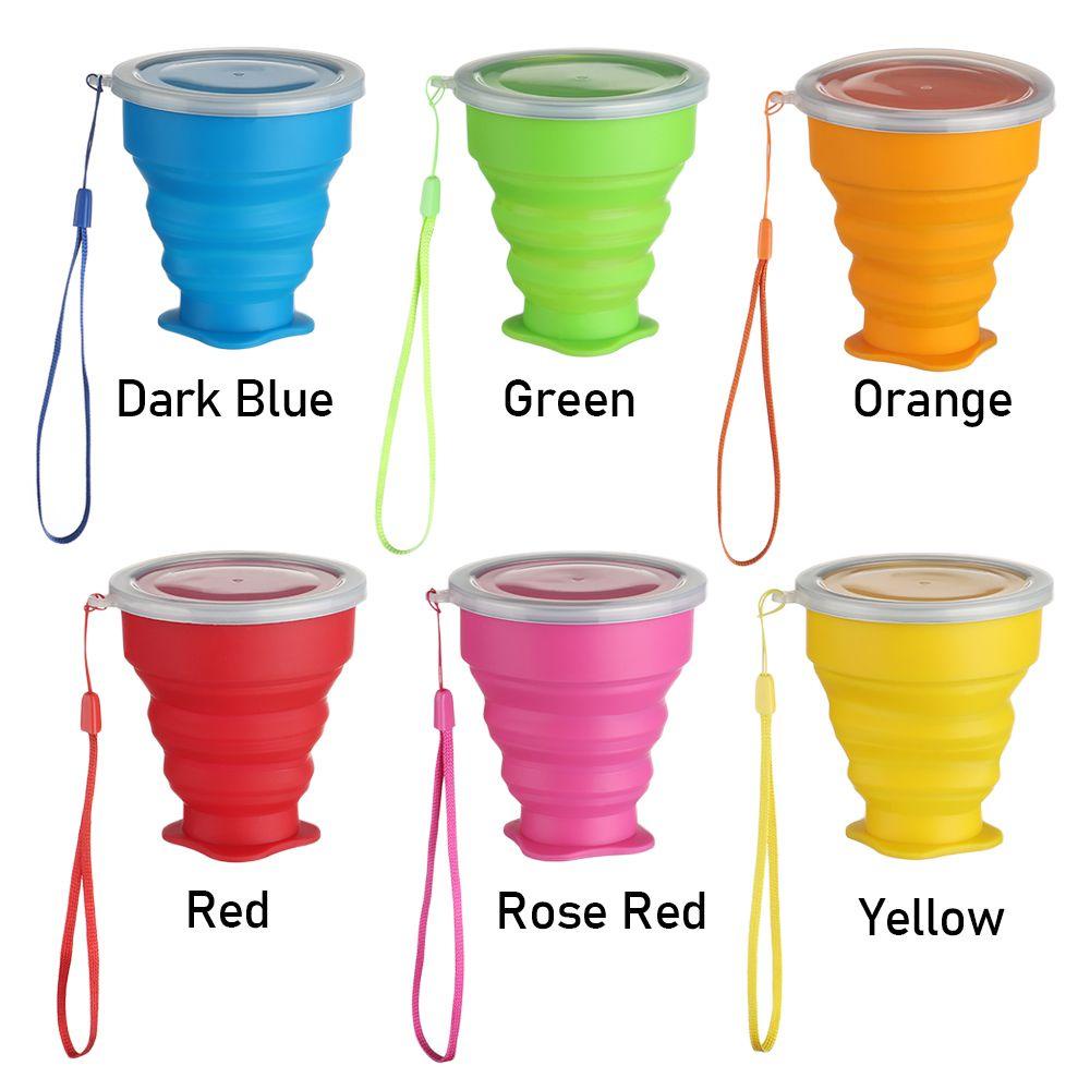 Solighter Collapsible Silicone Cup Portable Travel Telescopic Dapur Minum Mug