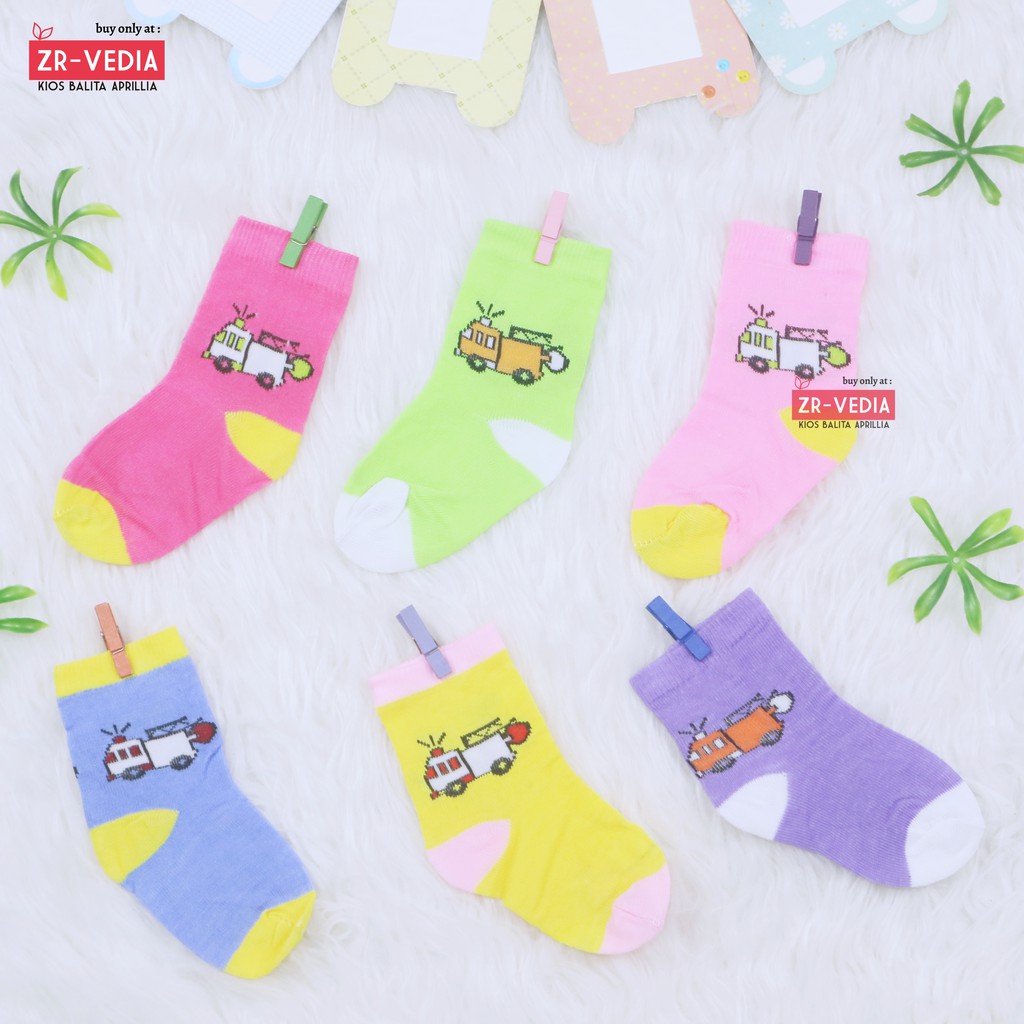 (ISI 6-12 PCS) Kaos Kaki Polos Warna uk Bayi 0-12 Bulan / SNI Baby Socks New Born LEBIH MURAH Month Adem