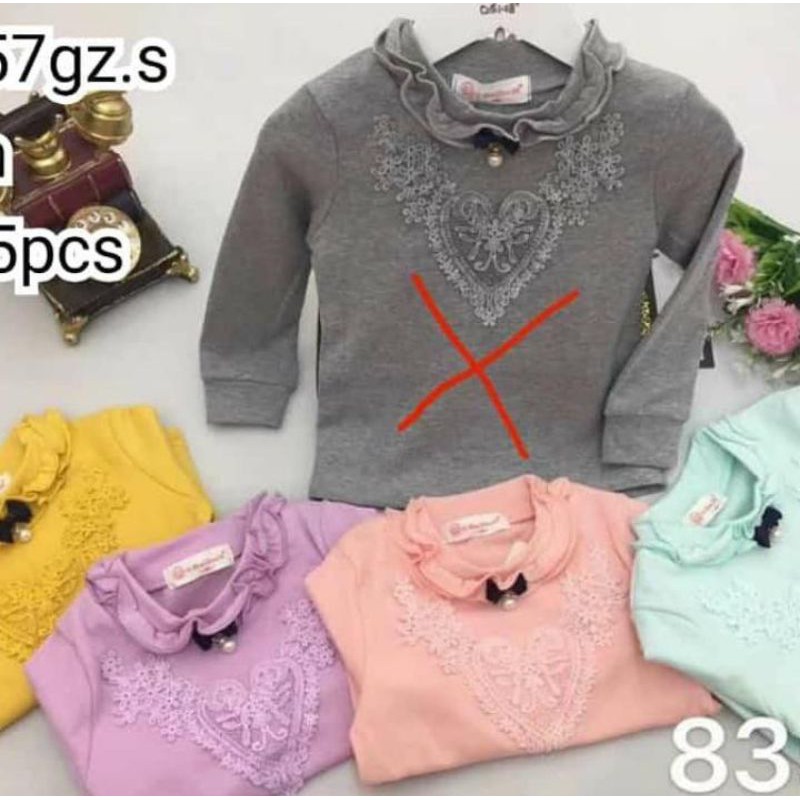 Blus Tangan Panjang Anak Perempuan Cewe Import