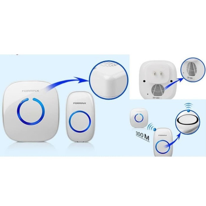 Door Bell Wireless Waterproof bel pintu pagar rumah tanpa kabel