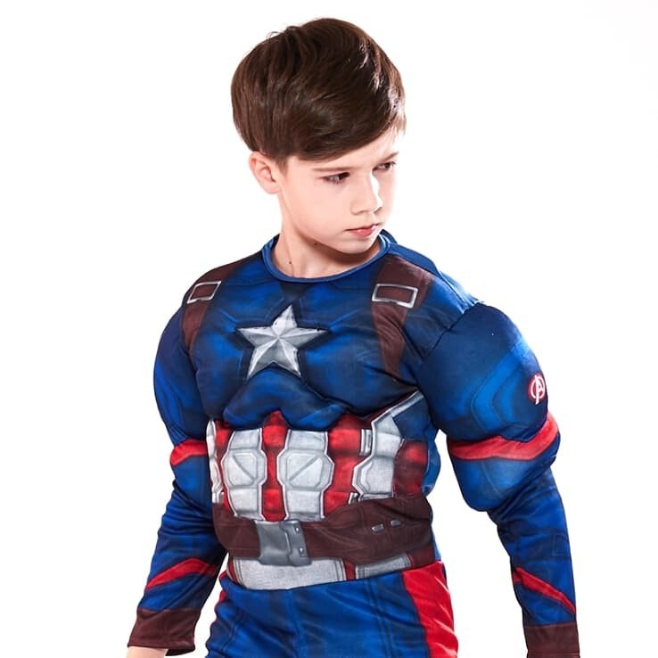 Kostum Captain Amerika Anak Costume Superhero Kapten Amerika Haloween