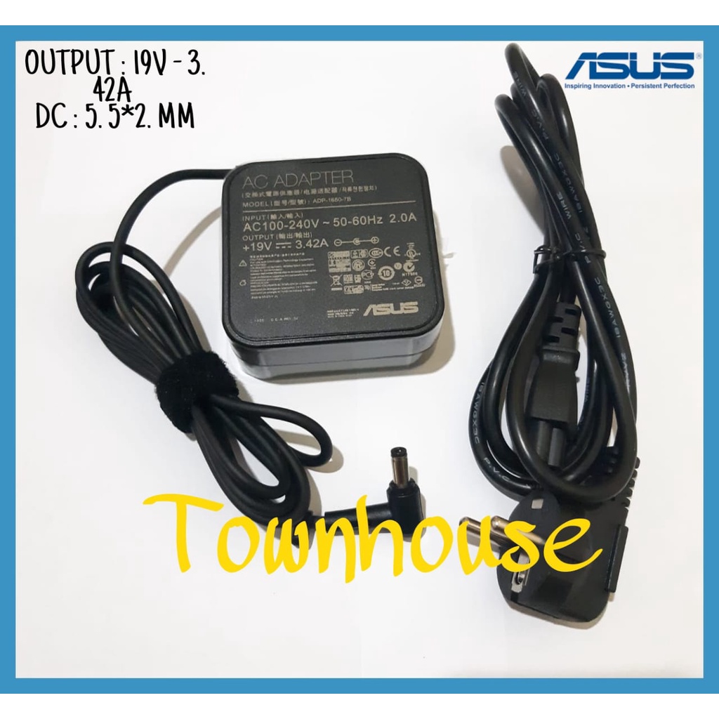 Adaptor Charger Laptop ASUS X455L X550V X550L X550C A450C X450V Y481C Y581L W519L ADP-65AW Power supply  Adaptor Charger Laptop ASUS19V 3.42A 65W 5.5X2.5mm AC