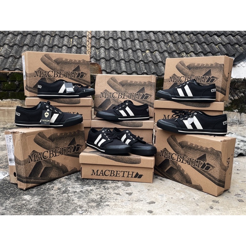 Sepatu Macbeth Wallister Black Cement 2019 Release 100% Original Resmi Store