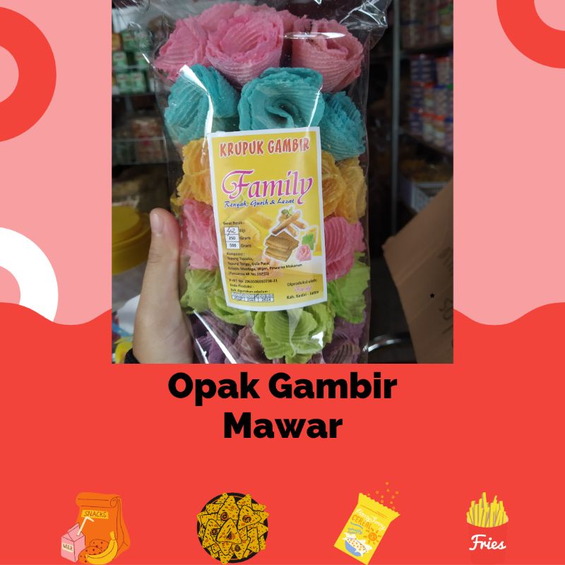 Opak Gambir 250gr - Kue Semprong - Egg Roll - Jajan Asul-Asul Manten - Snack Jajanan Cemilan Kiloan 