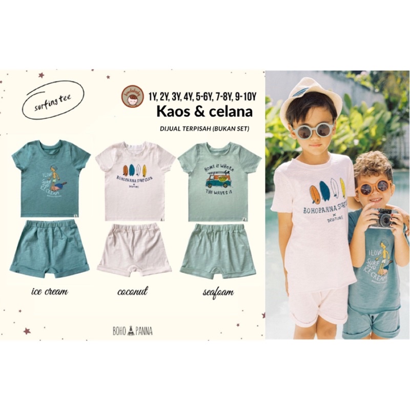 Bohopanna Surfing Tee &amp; Pants 1-10Y