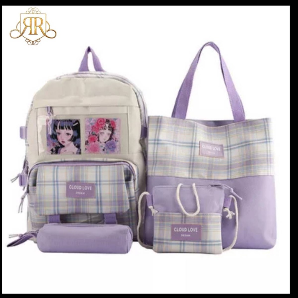 Tas Perempuan Sekolah Siswa Anak Smp Sma Gadis Manis Remaja Wanita Korea Jepang Ransel Harajuku Kombinasi Warna Gendong Punggung Belakang Cewek Dewasa Kapasitas Besar Muat Laptop Cetak Buku Terbaru 2022