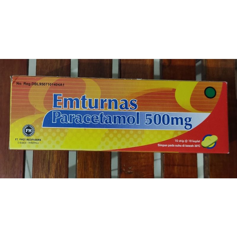 Emturnas 100 Kaplet / Paracetamol 500 Mg / Meredakan Demam / Nyeri / Sakit Kepala