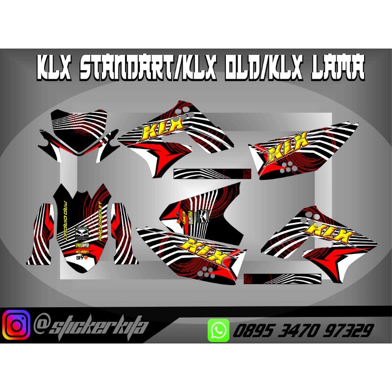 DECAL STICKER KLX BF DECAL STICKER KLX DTRACKER KLX OLD KLX GORDON DECAL KLX FULL BODI