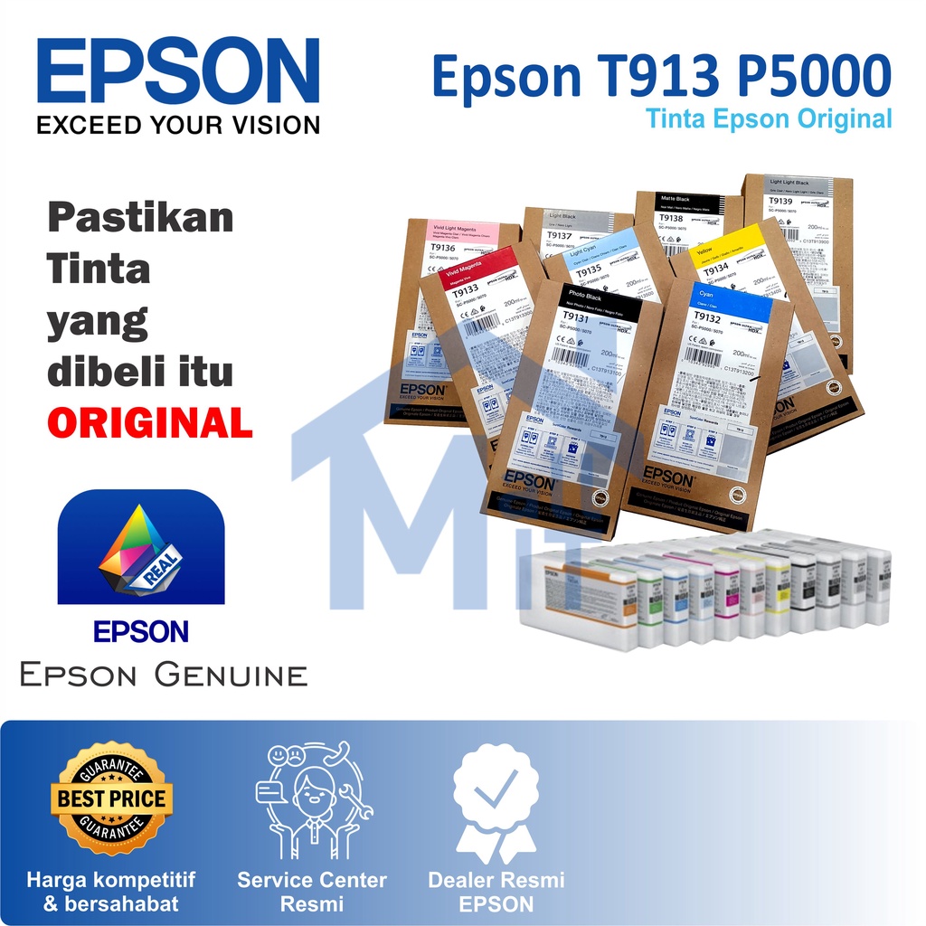 TINTA CATRIDGE EPSON T913 T 913 T-913 SURECOLOR P5000 SC-P5000 ORIGINAL