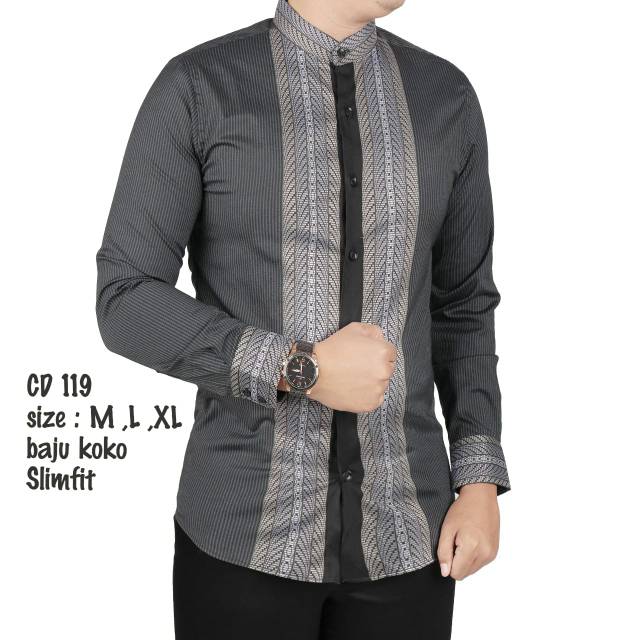 BAJU KOKO SLIMFIT COLIN DION KEMEJA MUSLIM LENGAN PANJANG