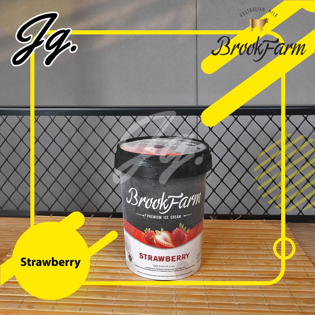 

Ice Cream Brookfarm Strawberry - Es Krim Brookfarm stroberi 473 ml