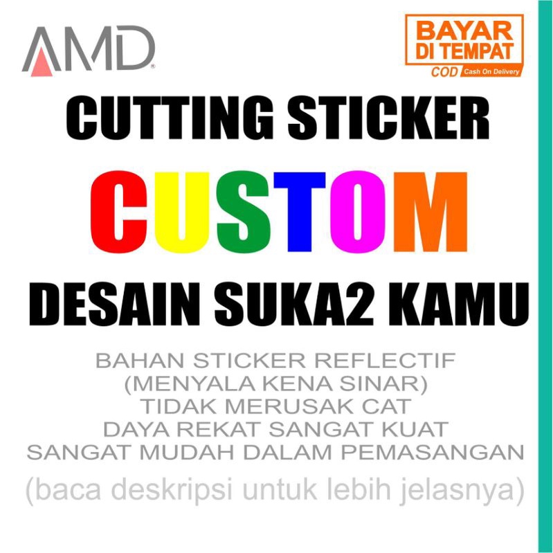 (DI JAMIN TERMURAH) STIKER CUTTING CUSTOM MURAH | CUTING STICKER AKSESORIS VARIASI MOBIL MOTOR | LAPTOP SEPEDA