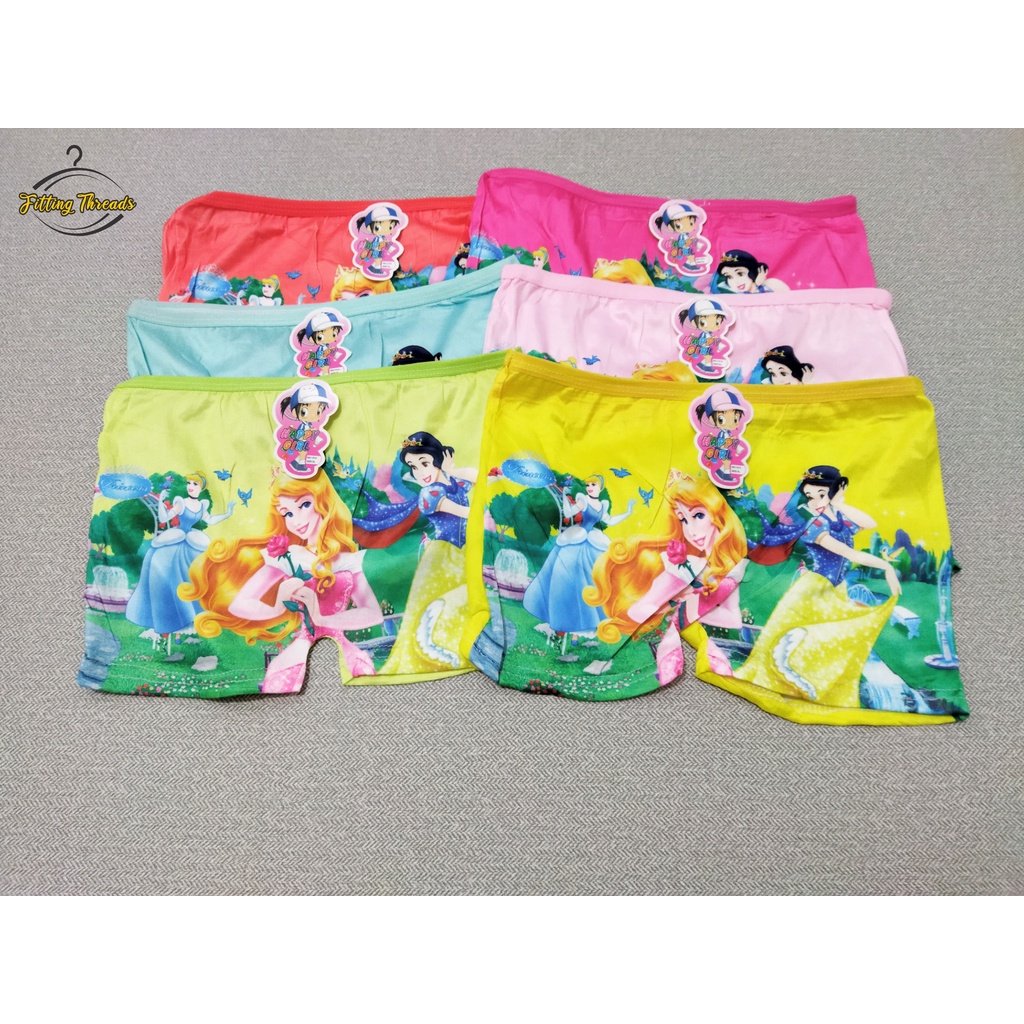 3 Pcs Daleman Celana Dalam Boxer Anak Perempuan Karet Kecil / CD Sempak Anak Cewek Happy Girl