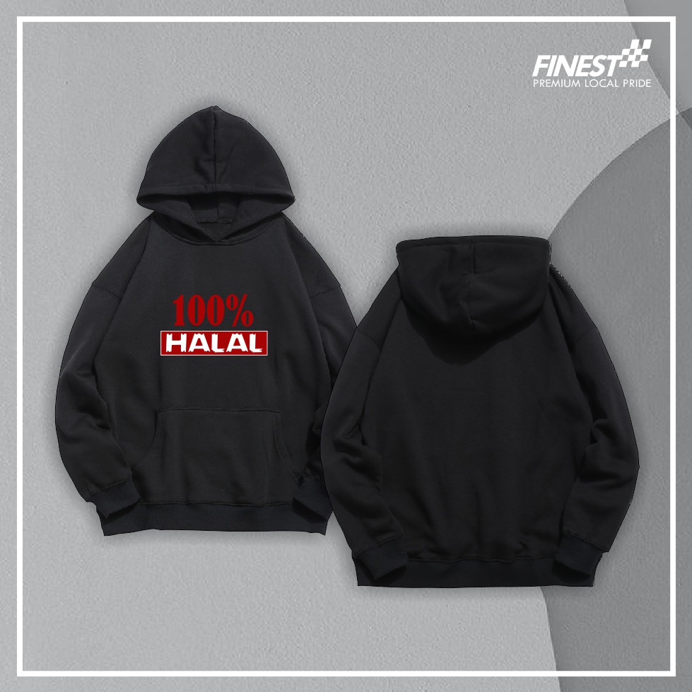 Hoodie Jaket jamper muslim quote 100% HALAL Custom Kualitas distro
