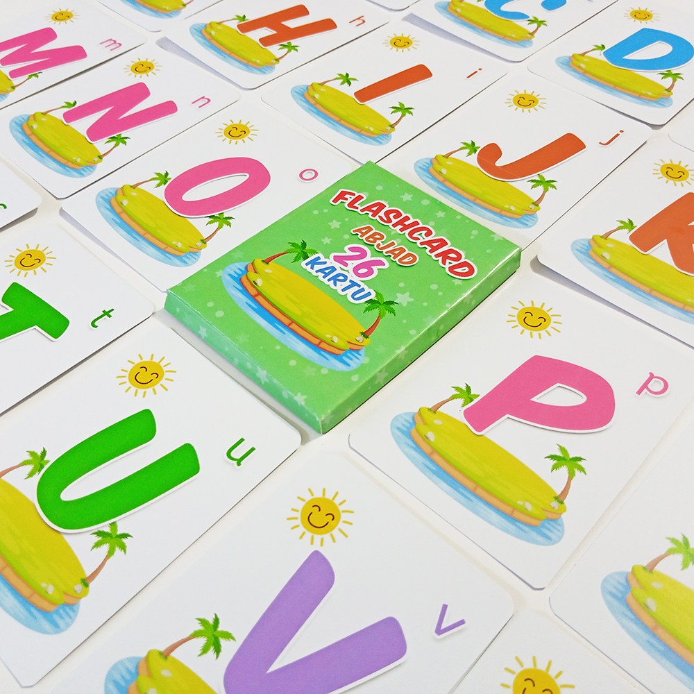 Flashcard Abjad  Alphabet 26 Kartu Abjad  Alphabet Shopee 