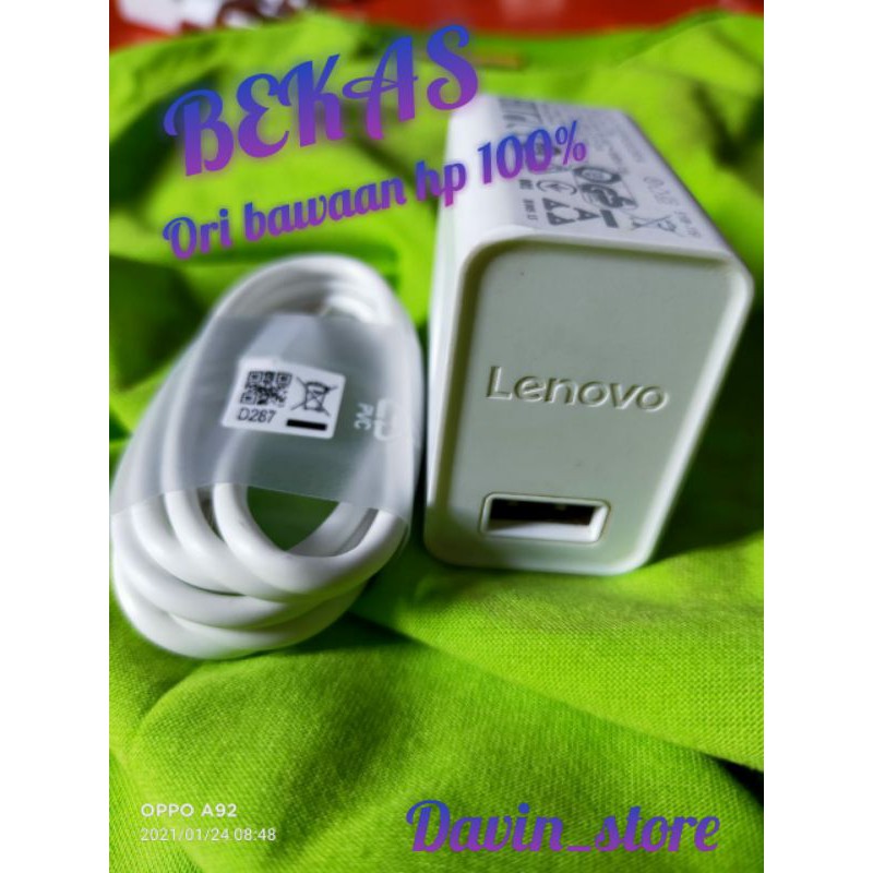 Charger Lenovo K9 A5S K4Note ORI bawaan hp
