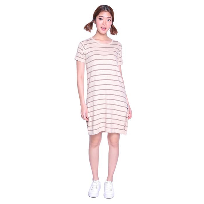 Miyoshi MY013FCMK16 LONG LINE STRIPE DRESS