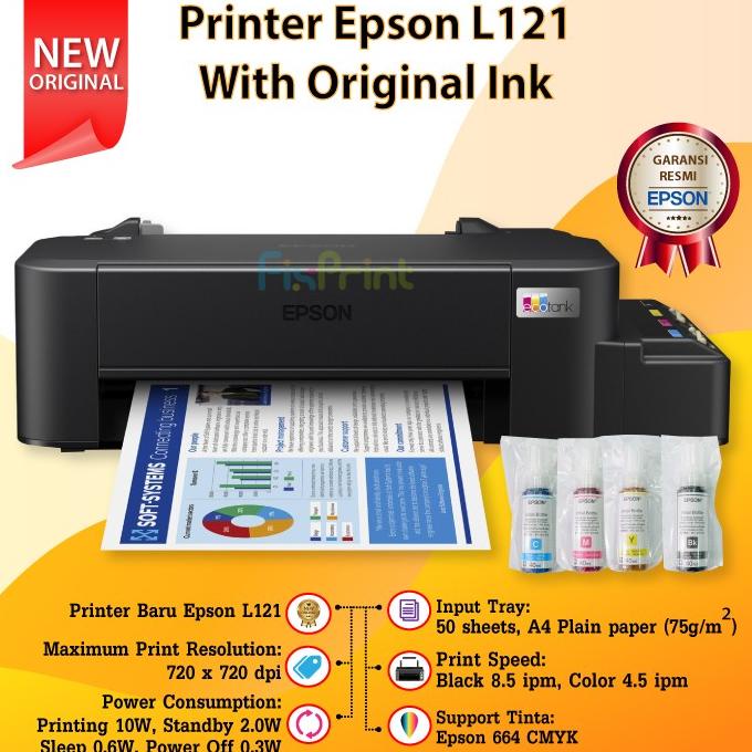 Printer Epson L121 A4 Ink Tank Printer Epson L121 L 121 l121 Garansi