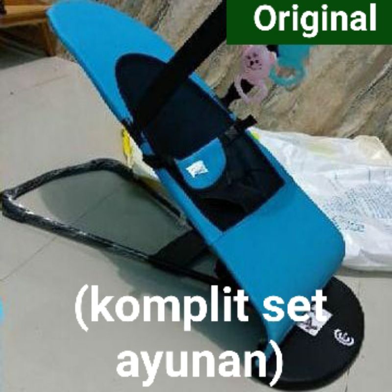 Bouncer Bayi kursi Ayunan Bayi Lipat/Baby Bouncer infant-Biru komplit