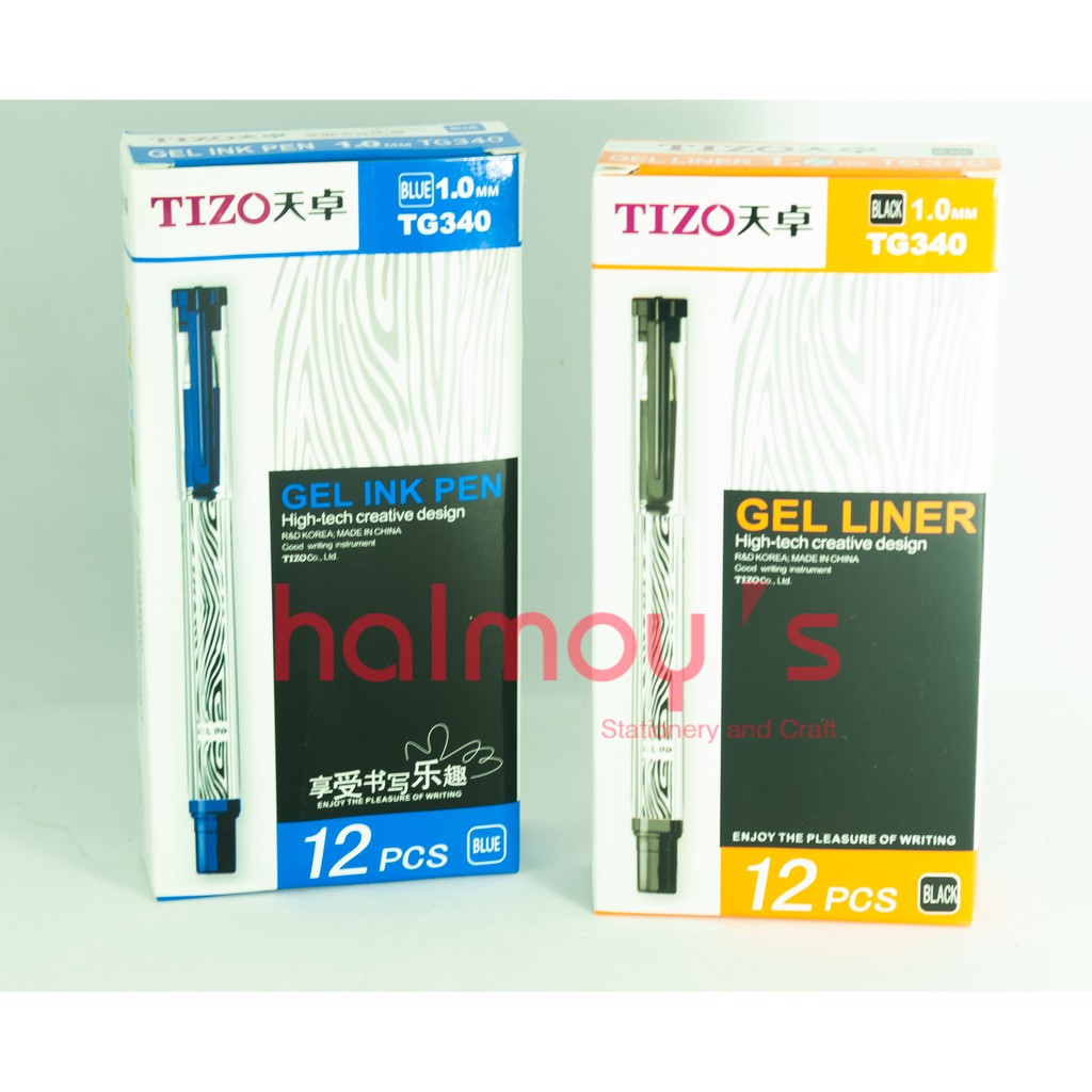 

PULPEN GEL / CAIR TIZO TG 340 1.0 MM ( HITAM DAN BIRU )(1BOX = 12 PCS)