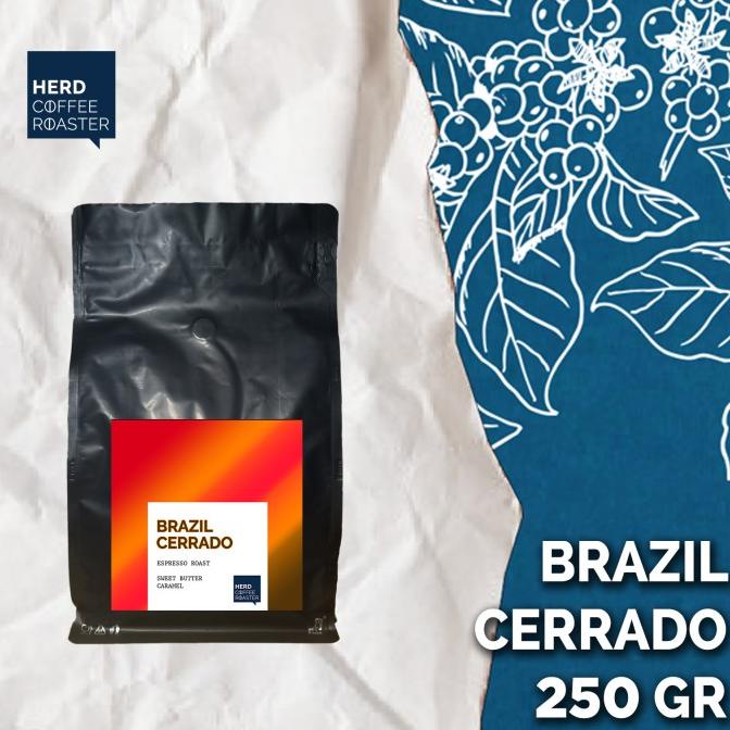 

Biji Kopi 250GR Brazil Cerrado Natural Process Bourbonut es kopi susu