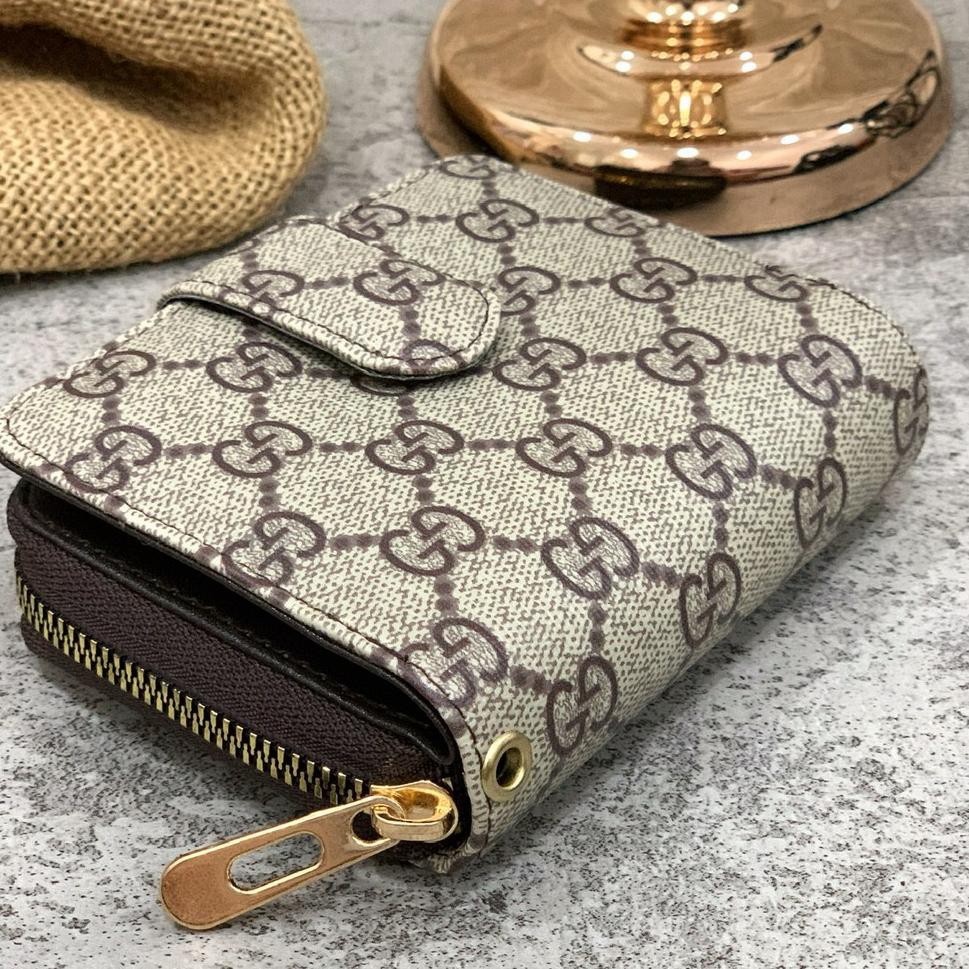 DISKON BRANDS FESTIVAL Dompet Gucci Aura waterproof laminating import Super dompet lipat wanita tump