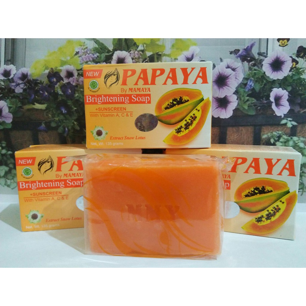 V Natural Temulawak Goats &amp; Mamaya Soap Batang - BPOM 100% Original