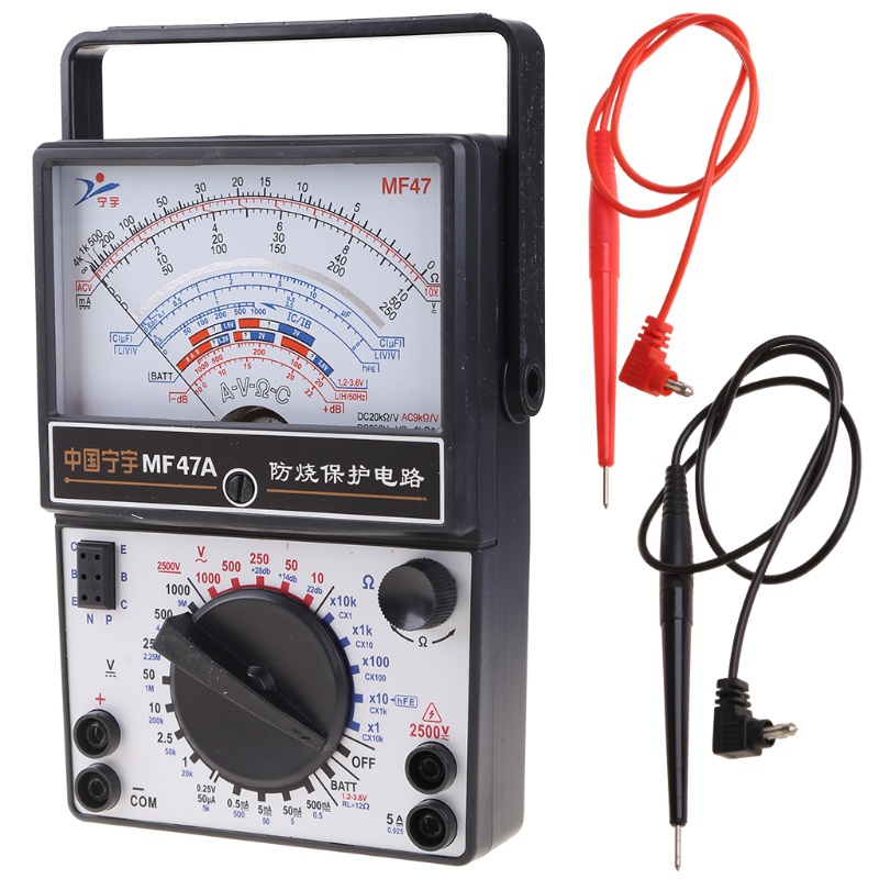 Gro Mechanical Pointer Type Multimeter Measurement AC for DC Ohmmeter MF47 / JO411 Tes