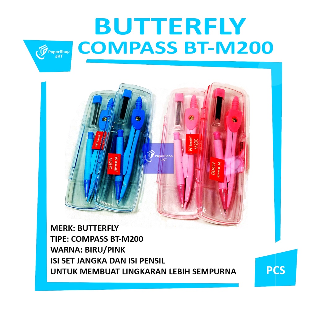 

BUTTERFLY - Jangka Alat Pembuat Lingkaran BT-M200 - Pcs
