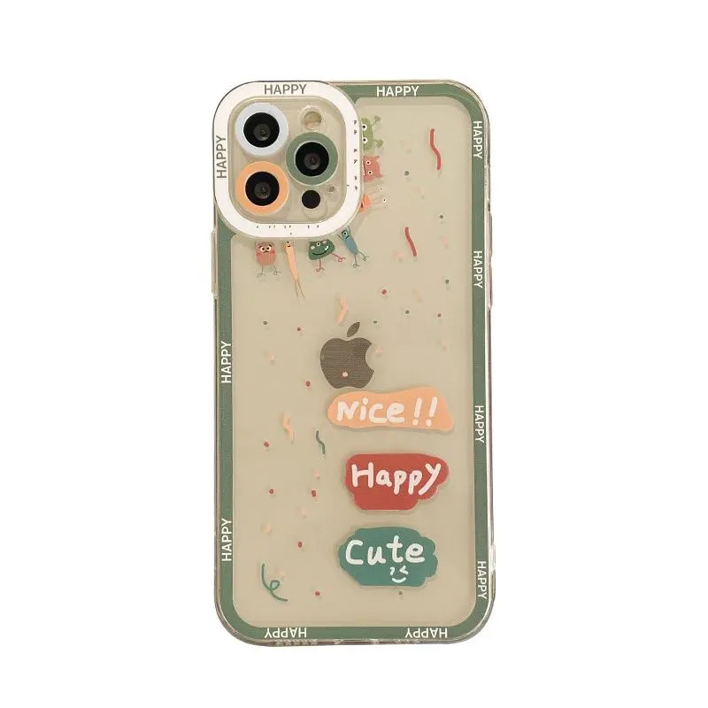 Soft case Silikon Transparan 13pro 13prm Motif Kartun Untuk iphone 11 12pro MAX 7p 8p XS MAX Xr 11 MAX 7se-se20207se-se