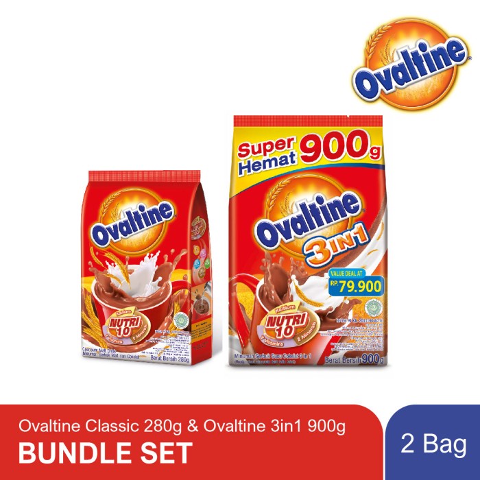 

Da2011Ca Paket Bundle Ovaltine 3In1 900G Dan Ovaltine Classic 280G Xa201As